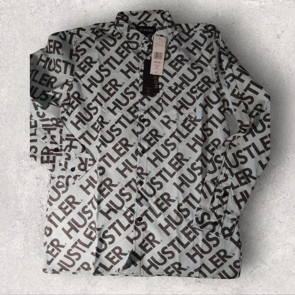 HUSTLER Long Sleeve,  Button Up Brand New Shirt